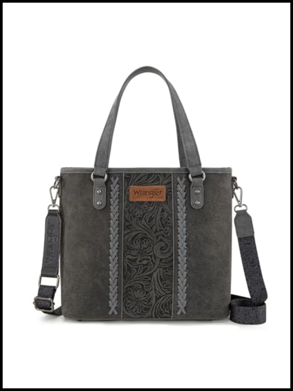 Western Aztec Print Tote Bag for Women PU Leather Satchel with Detachable